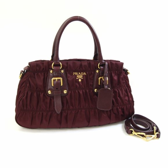PRADA Red Leather Shoulder Bag - Picture 1 of 10